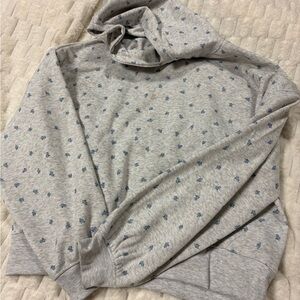 Gray Floral Women's Hoodie